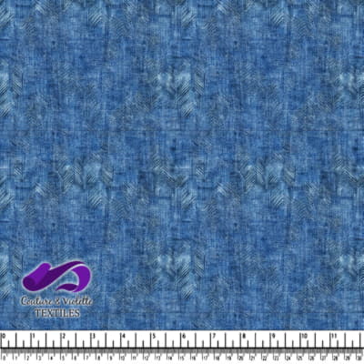Blue Denim Patterned Textile Fabric