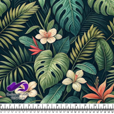 Motif Floral de Jungle Tropical