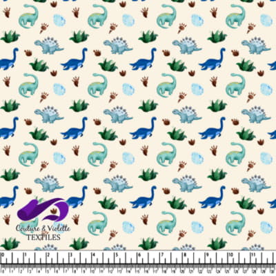 Joli motif de dinosaure avec œufs et empreintes