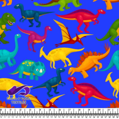 Motif de Dinosaures Cartoon Colorés