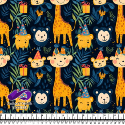 Jungle Animals Birthday Celebration Pattern