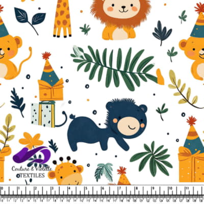 Cute Jungle Animals Party Pattern