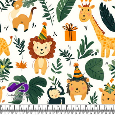 Cute Safari Animal Party Pattern