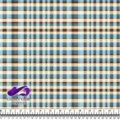 Blue Brown Plaid Textile Pattern