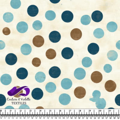 Blue and Brown Polka Dot Pattern