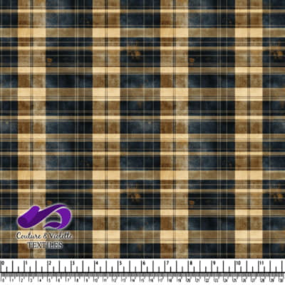 Vintage Plaid Fabric Pattern Design