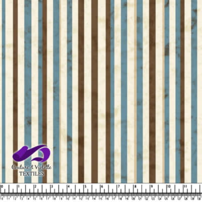 Blue and Brown Vertical Striped Fabric