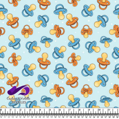 Blue and Orange Pacifier Pattern