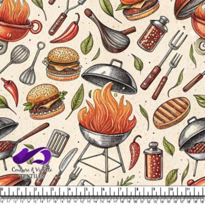 Motif de Gril de Barbecue et de Cuisson de Burgers