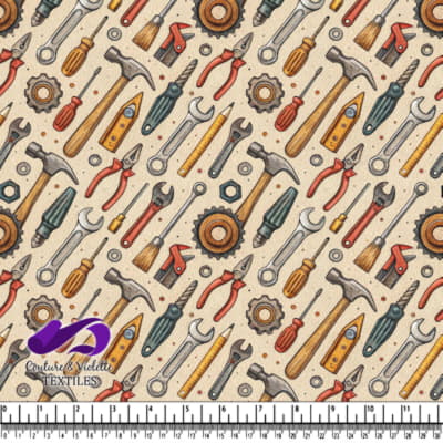 Vintage Hand Tools Pattern Design