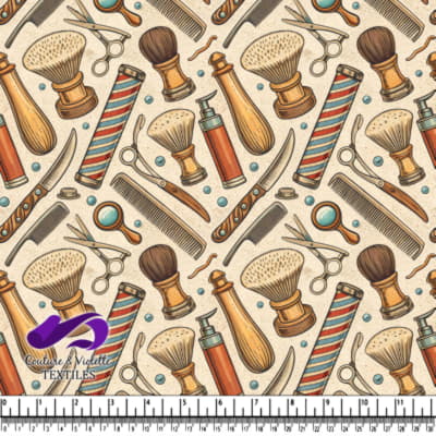 Motif d'outils de barbier classiques