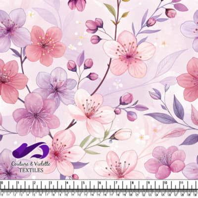 Motif Floral Rose Doux