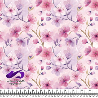 Soft Pink and Purple Cherry Blossoms