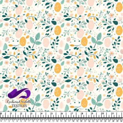 Spring Floral and Easter Egg Pattern
