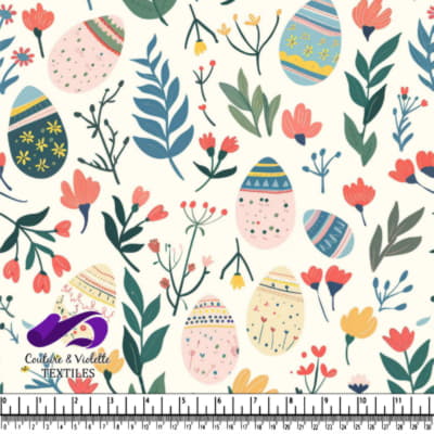Easter Eggs and Floral Pattern Design