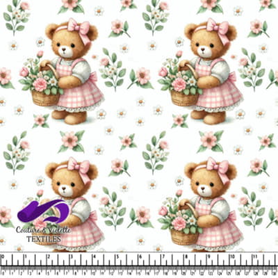 Robe Ourson avec Panier de Fleurs