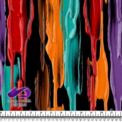 Vibrant Abstract Paint Drips Design