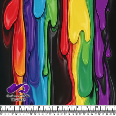 Melting Rainbow Paint Streaks