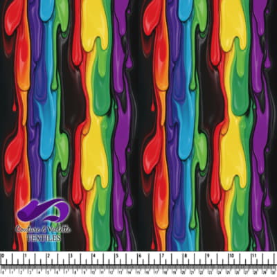 Melting Rainbow Paint Streaks