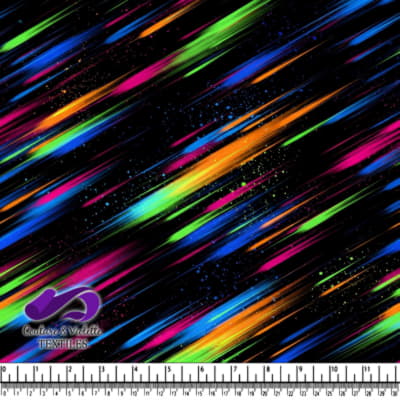 Vibrant Streaks on Black Background