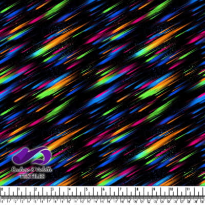 Vibrant Streaks on Black Background