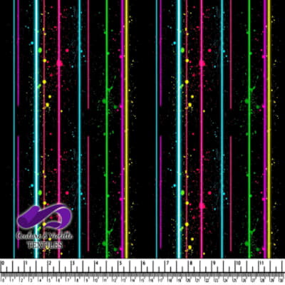 Neon Paint Splatter Lines on Black Background