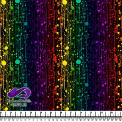 Rainbow Splatter Vertical Stripes Pattern