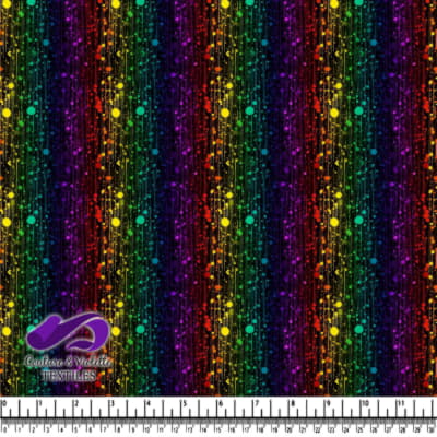 Rainbow Splatter Vertical Stripes Pattern