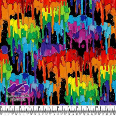Melting Rainbow Paint Streaks