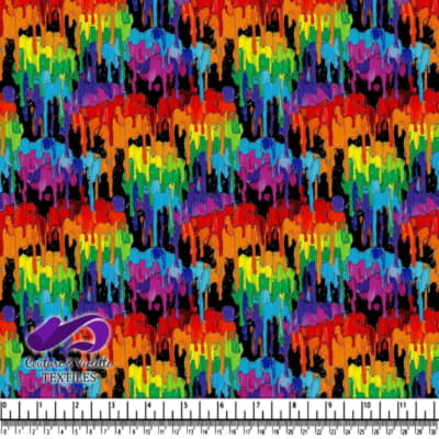Melting Rainbow Paint Streaks