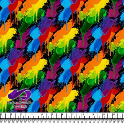 Vibrant Rainbow Paint Strokes