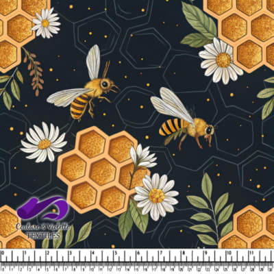 Honeybee Floral Garden Pattern