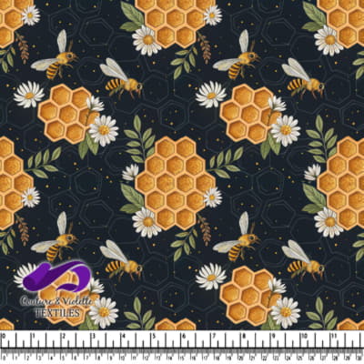 Honeybee Floral Garden Pattern