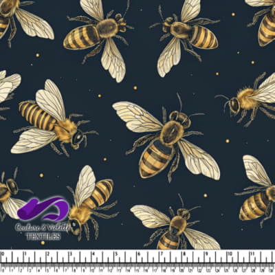 Abeilles Dorées sur Fond Sombre