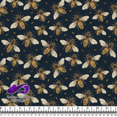 Abeilles Dorées sur Fond Sombre