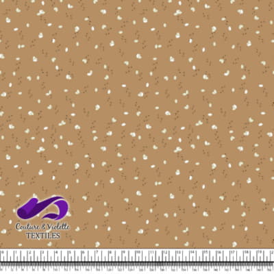 Coqs et poules - Oeufs et empreintes sur fond de café glacé