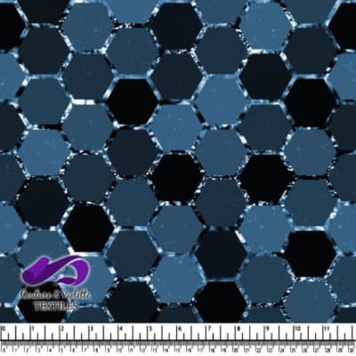 Honeycomb Webb - Grille cosmique - Lichen blue