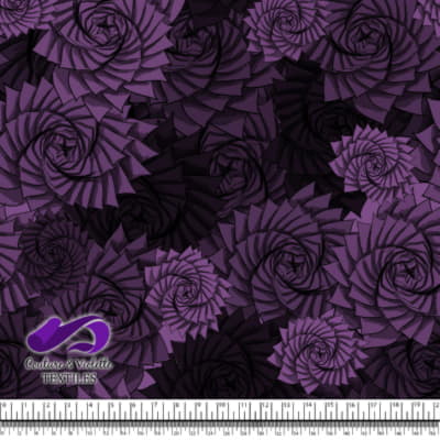 Nature Geometry - Plantes sur fond meadow violet