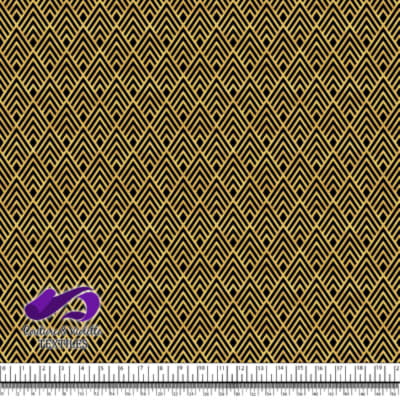Geo art déco - Triangles Dorés - Noir