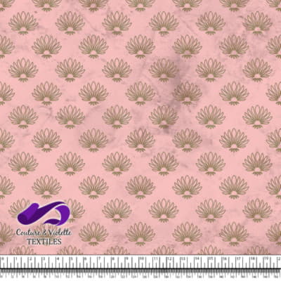 Geo art déco - Coquilles dorées - First blush pink