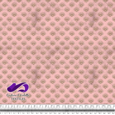 Geo art déco - Coquilles dorées - First blush pink