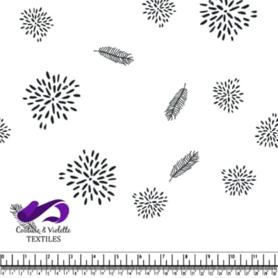 Minimaliste sérénité - feuille dusty blanc