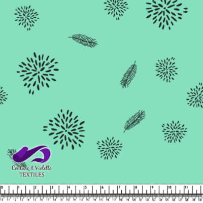 Minimaliste sérénité - feuille aqua