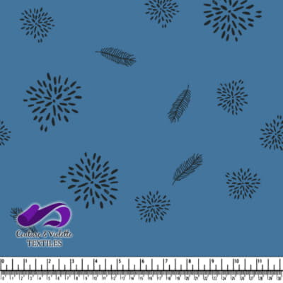 Minimaliste sérénité - feuille dusty bleu