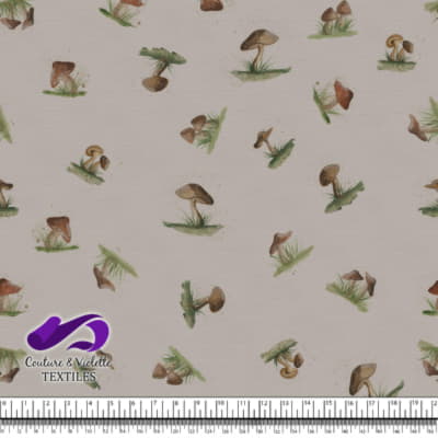 Petits champignons - Earthy Sprout - Silver cloud