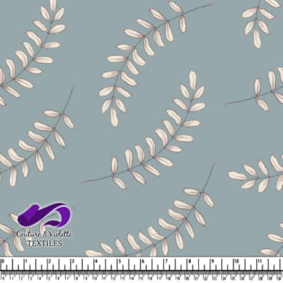 Wedgewood - Feuilles - Blue fog