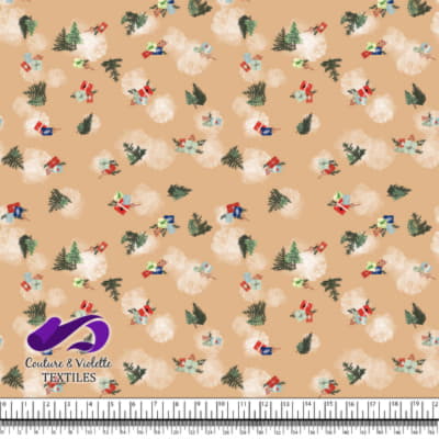 Noel country charm - Sapins - Desert mist beige