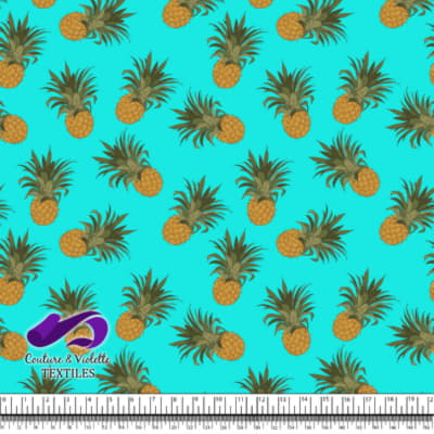 Tropical - Ananas - Bleu tiffany