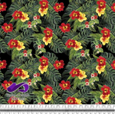 Tropical - Jungle hibiscus - Noir