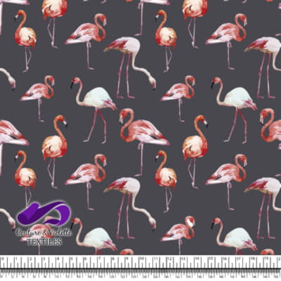 Tropical - Flamants roses - Anthracite
